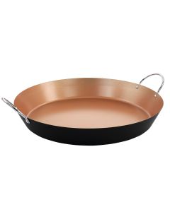 Oster Stonefire Carbon Steel Nonstick 16 Inch Paella Pan in Copper