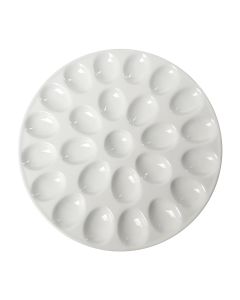 Our Table Simply White 13 Inch Egg Serving Platter