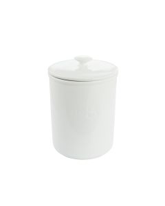 Our Table Simply White 68 Ounce Porcelain Dry Goods Canister With Air tight Lid