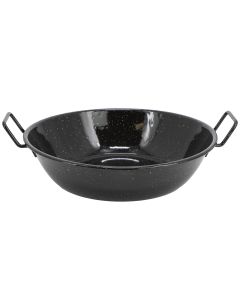 Oster Castillo 12 Inch Enamel on Steel Paella Pan in Speckled Black