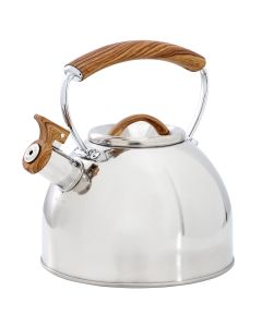 Mr. Coffee Fremont 2 Quart Mirror Polish Stainless Steel Whistling Tea Kettle