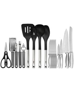 Oster 19 Piece Nylon and Stainless Steel Kitchen Tool and Utensil Set