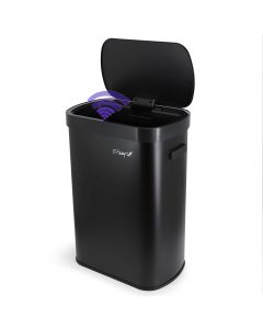 Elama 13 Gallon Automatic Sensor Hands Free Trash Can in Black