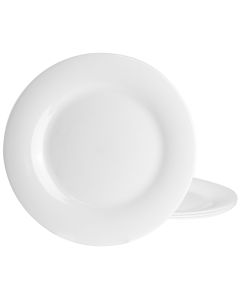 Gibson Ultra Farthington 4 Piece Tempered Opal Glass Dinner Plate Set in White