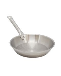 MegaChef  Professional Kitchen 10 Inch Round Stainless Steel Fry Pan in Silver