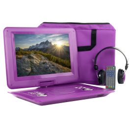 beFree Sound 14.1 Inch Portable DVD Player with Swivel TFT-LCD Screen and USB,SD,AV Inputs- Purple